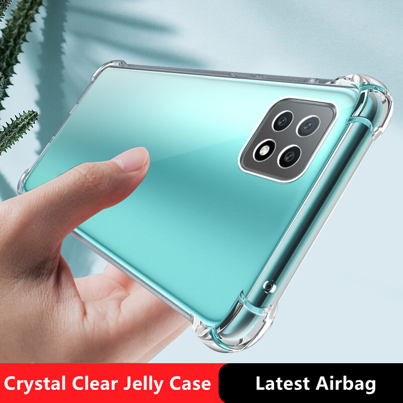 Compatible with Samsung Galaxy A22 5G Four-corner Anti-drop Phone Case Anti-Yellowing Diamond Crystal Transparent Gel Rubber Jelly Cover