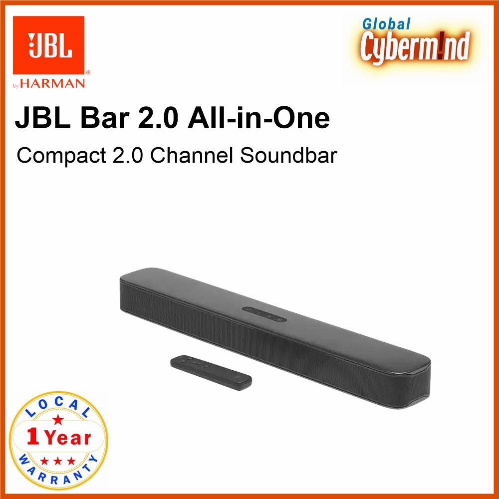 JBL Bar 2.0 All-in-One | Compact 2.0 Channel Soundbar (Brought to you by Global Cybermind)