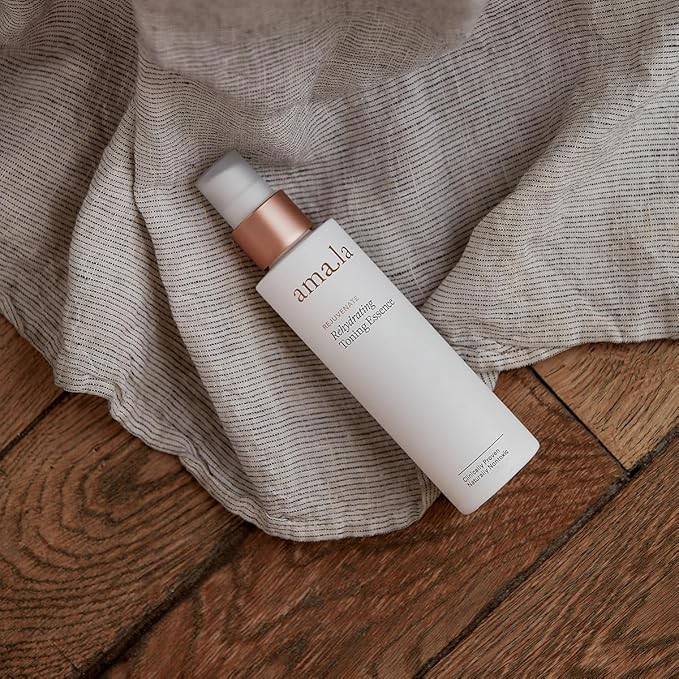 Amala Rehydrating Toning Essence with Hyaluronic Acid, Vitamin C and Chia Seed Oil. Natural Anti Aging 2-in-1 Toner and Essence (100ml)